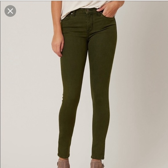 dark green ripped jeans